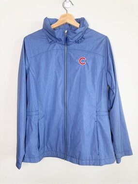 Chicago Cubs Blue Rain Jacket Women's Size Medium